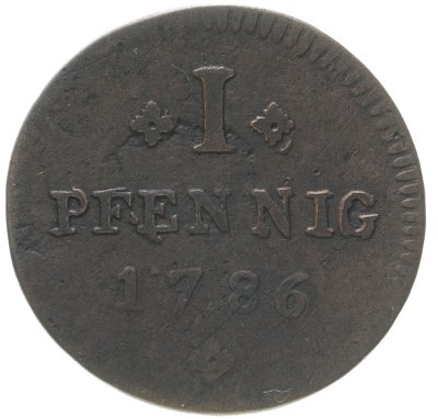 купить Германия, Франкфурт 1 пфенниг 1786