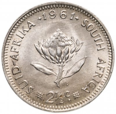 купить ЮАР 2 1/2 цента (cent) 1961