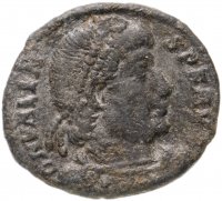 купить Римская Империя, Валент , 364–378 гг, Нуммий (реверс: Виктория идет влево, в руках - венок и пальмовая ветвь)