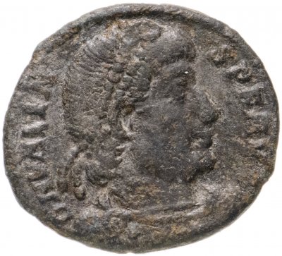 купить Римская Империя, Валент , 364–378 гг, Нуммий (реверс: Виктория идет влево, в руках - венок и пальмовая ветвь)
