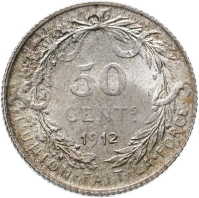 купить Бельгия 50 сантимов (centimes) 1912 Надпись на французском - 'ALBERT ROI DES BELGES'