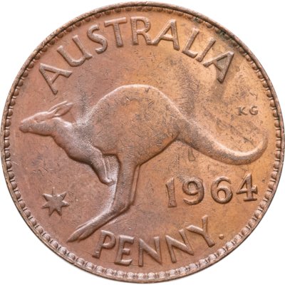 купить Австралия 1 пенни (penny) 1964 Точка после "PENNY." - Монетный двор Перта