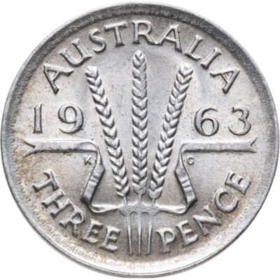 купить Австралия 3 пенса (pence) 1963