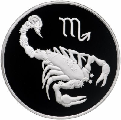 купить 3 рубля 2003 ММД Proof "Знаки зодиака - Скорпион"