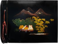 Купить Альбом для фотографий, большой формат, папье-маше, роспись, лак, калька, плотная бумага, Вьетнам, 1950-1960 гг.