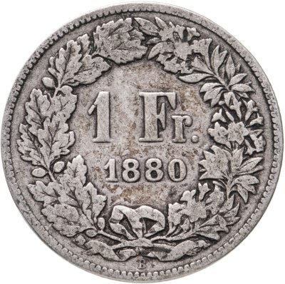 купить Швейцария 1 франк (franc) 1880