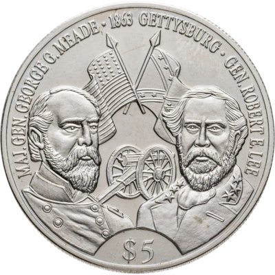 купить Либерия 5 долларов 2000 Битва при Геттисберге