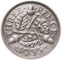 купить Великобритания 3 пенса (pence) 1935