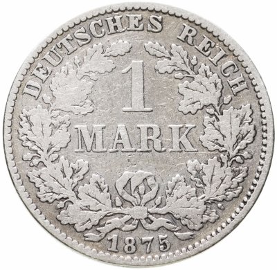 купить Германия 1 марка 1875 H знак монетного двора: "H" - Дармштадт
