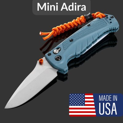 купить Туристический нож Benchmade Mini Adira (18065), сталь CPM MagnaCut, рукоять Blue Grivory