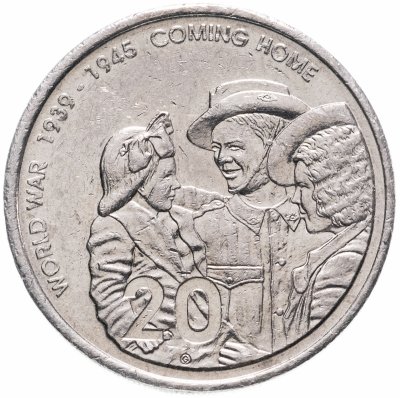 купить Австралия 20 центов (cents) 2005 60 лет со дня окончания Второй Мировой войны