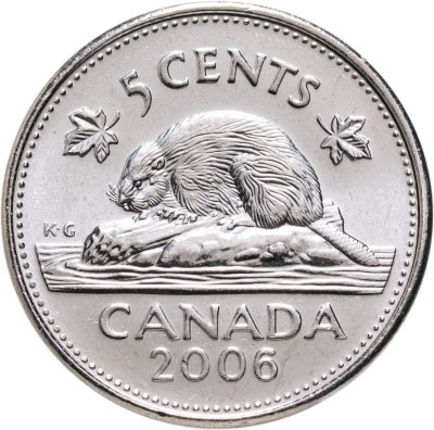купить Канада 5 центов (cents) 2006 "Бобр" (без логотипа)