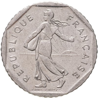 купить Франция 2 франка (francs) 1981