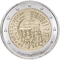 Купить Германия 2 евро 2015 J "25-летие объединения Германии"