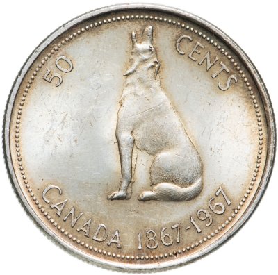 купить Канада 50 центов (cents) 1967 100 лет Конфедерации Канада