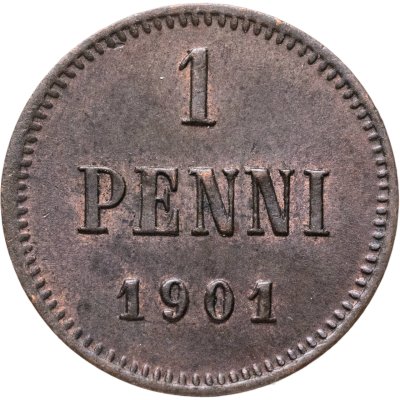 купить 1 пенни (penni) 1901, монета для Финляндии