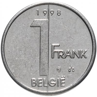 купить Бельгия 1 франк (franc) 1994-2001 (Надпись на голландском - 'BELGIE')