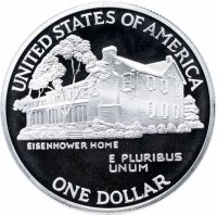купить США 1 доллар (dollar) 1990 P "100 лет со дня рождения Эйзенхауэра"
