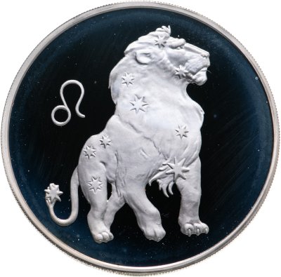 купить 3 рубля 2003 ММД Proof "Знаки Зодиака - Лев"