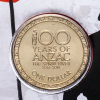 Купить Австралия 1 доллар (dollar) 2016 "100 лет АНЗАК" (в конверте, с маркой)