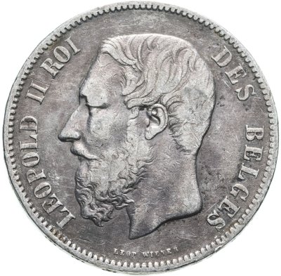 купить Бельгия 5 франков (francs) 1869