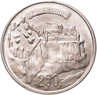 купить Люксембург 250 франков 1963 "1000-летие Люксембурга"