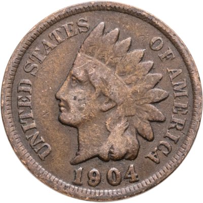купить США 1 цент (cent) 1904 Indian Head Cent