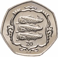 купить Остров Мэн 20 пенсов (pence) 1987