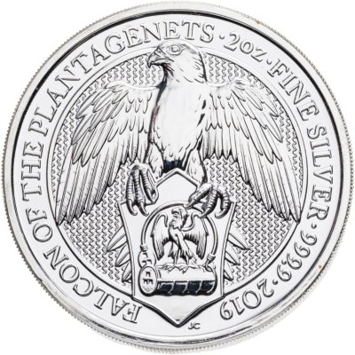 купить Великобритания 5 фунтов (pounds) 2019 "Звери королевы - Сокол Плантагенетов"