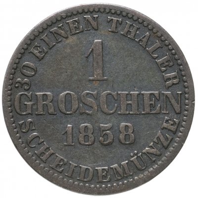 купить Ганновер (Германия) 1 грош 1858