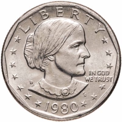 купить США 1 доллар (dollar) 1980 D "Сьюзен Энтони" знак монетного двора "D" - Денвер