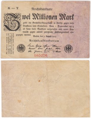 купить Германия 2000000 марок 1923 года