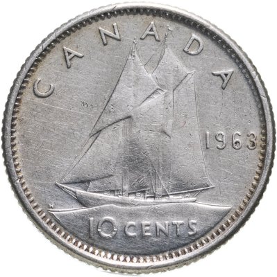 купить Канада 10 центов (cents) 1963