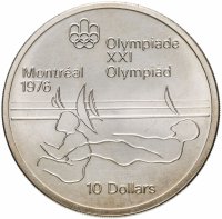 Купить Канада 10 долларов (dollars) 1975 XXI летние Олимпийские Игры, Монреаль 1976 - Парусный спорт