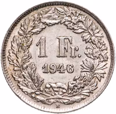 купить Швейцария 1 франк (franc) 1946