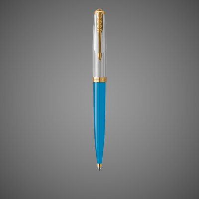 купить Шариковая ручка Parker 51 Premium Turquoise GT стержень: M, цвет чернил: black, в подарочной упаковке., Металлы: нержавеющая сталь, позолота, смола, 2026 г.