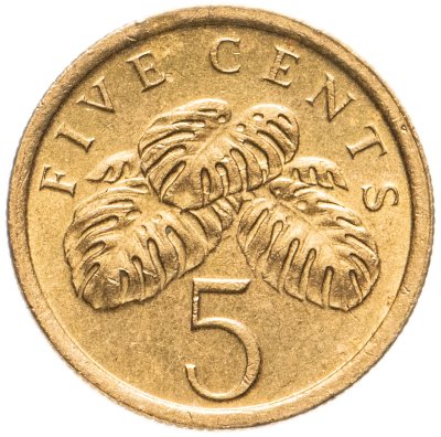 купить Сингапур 5 центов 1989