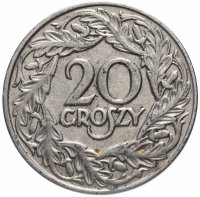 Купить Польша 20 грошей (groszy) 1923