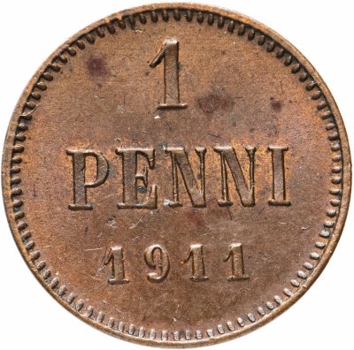 купить 1 пенни 1911, монета для Финляндии