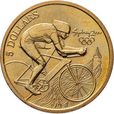 купить Австралия 5 долларов 2000 Олимпийские игры в Сиднее - Велоспорт