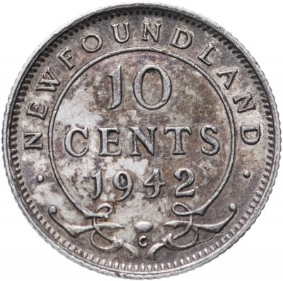 купить Ньюфаундленд 10 центов (cents) 1942