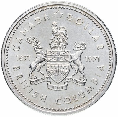 купить Канада 1 доллар (dollar) 1971 "100 лет присоединению Британской Колумбии"