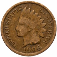Купить США 1 цент (cent) 1906 Indian Head Cent