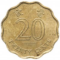купить Гонконг 20 центов (cents) 1993-1998, случайная дата