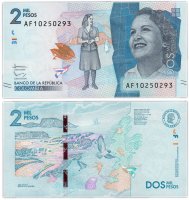 Купить Колумбия 2000 песо 2016 год Pick 458b