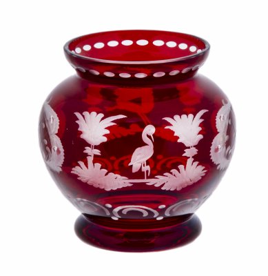 купить Ваза "Охота", стекло, резьба, Западная Европа, 1970-2000 гг.