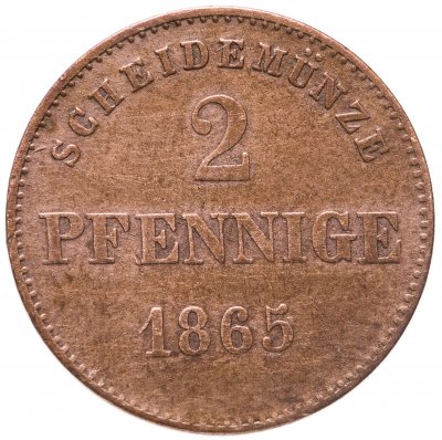 купить Германия, Герцогство Саксен-Мейнинген 2 пфеннига 1865