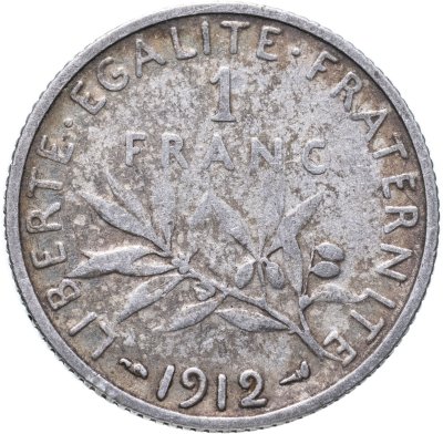 купить Франция 1 франк (franc) 1912