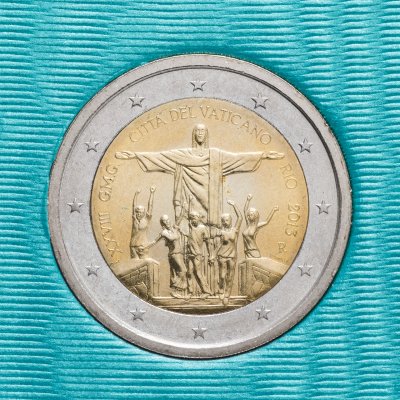 купить Ватикан 2 евро 2013 "28-й Международный день молодёжи в Рио-де-Жанейро", в буклете