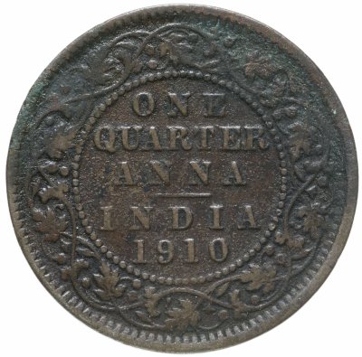 купить Индия (Британская) 1/4 анны (anna) 1910